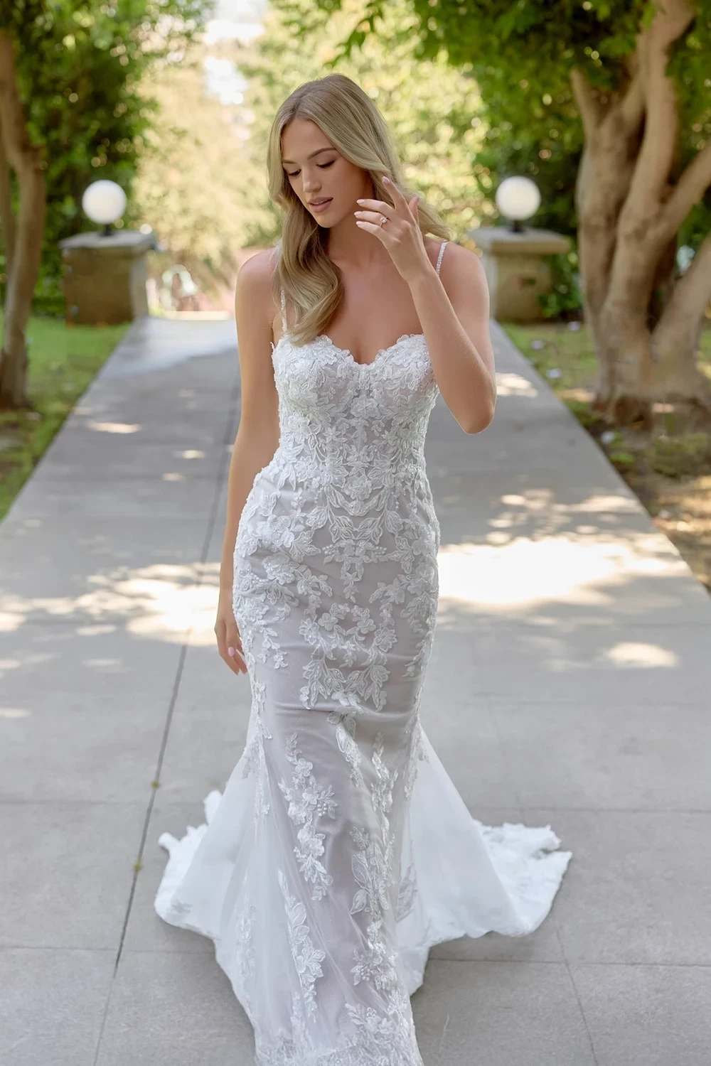 Model wearing an Essense of Australia bridal dress