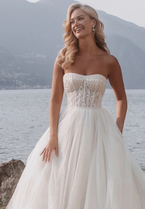 Model wearing a Simple Yet Elegant gown