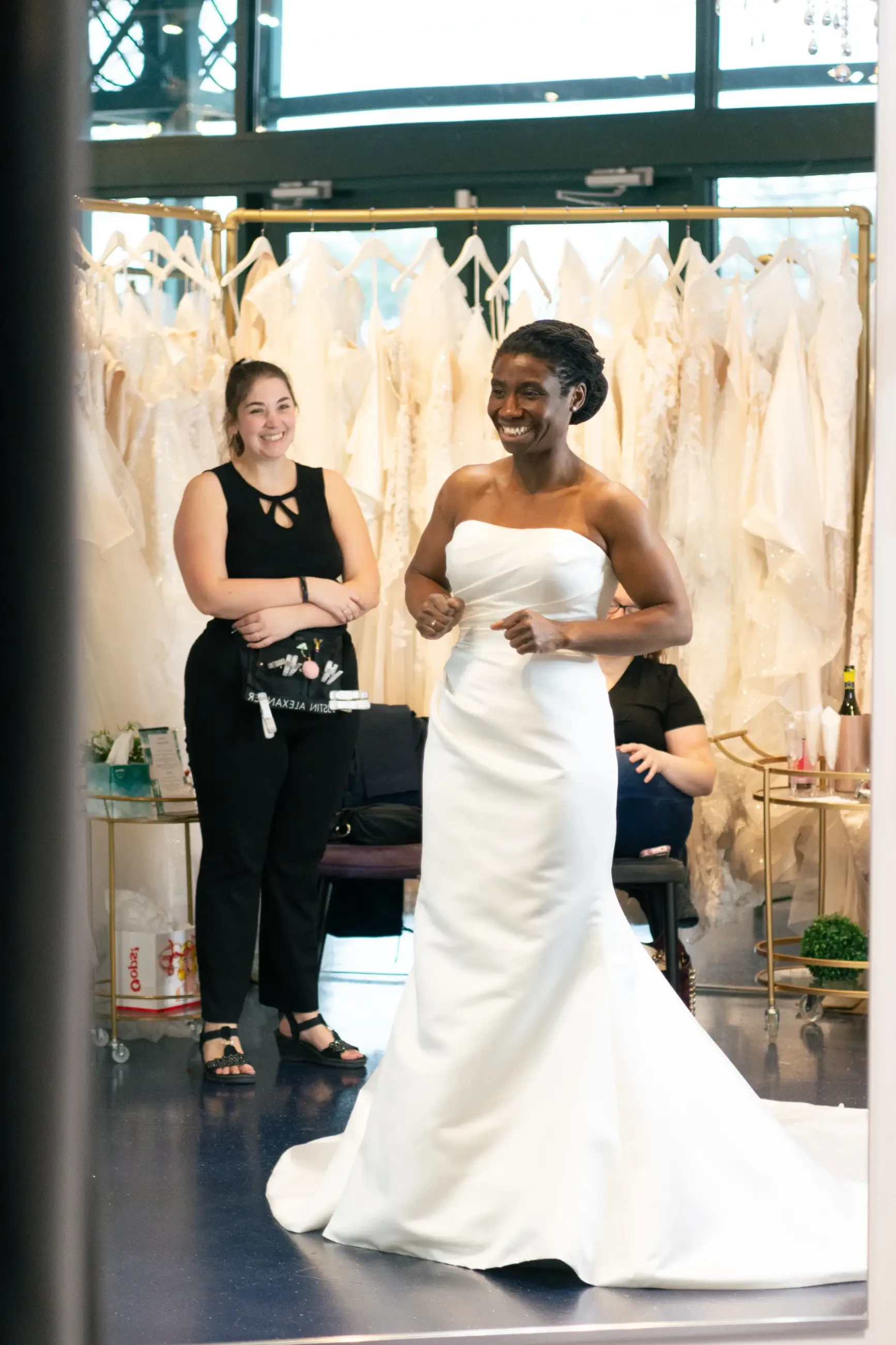 Bride and Bridal Stylist Posing