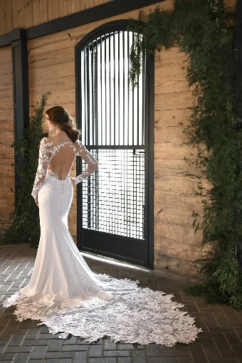 Essense of Australia - OTR Style #D3379 #4 (IV-PL) Ivory Gown w Porcelain Tulle Illusion thumbnail