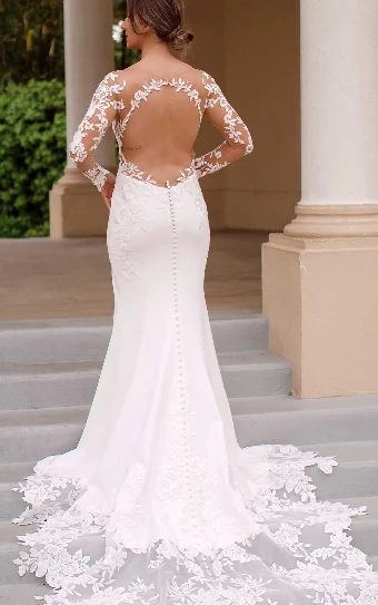 Essense of Australia - OTR Style #D3379 #1 (IV-PL) Ivory Gown w Porcelain Tulle Illusion thumbnail