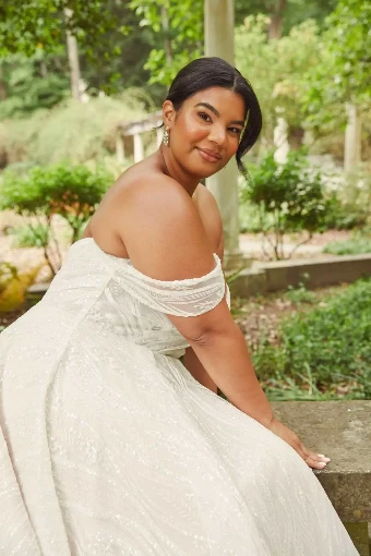 Essense of Australia - OTR Style #D3648 #26 Ivory Patterned Tulle and Organza over Ivory Gown thumbnail