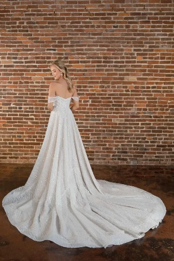 Essense of Australia - OTR Style #D3648 #7 Ivory Patterned Tulle and Organza over Ivory Gown thumbnail