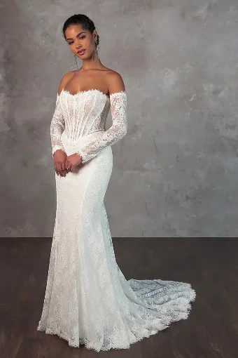 Essense of Australia - OTR Style #D4287 #0 Ivory Lace on Tulle over Ivory Gown thumbnail