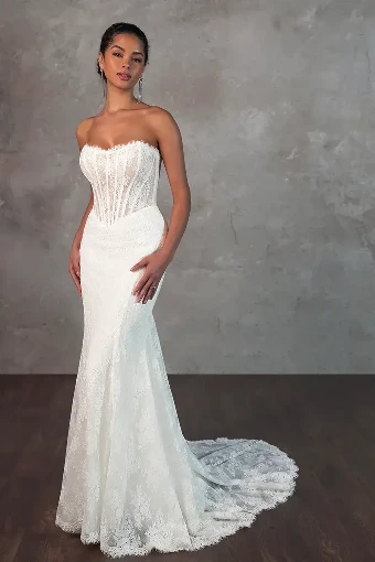 Essense of Australia - OTR Style #D4287 #4 Ivory Lace on Tulle over Ivory Gown thumbnail