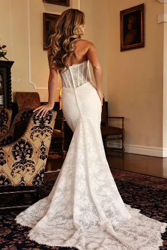 Essense of Australia - OTR Style #D4287 #5 Ivory Lace on Tulle over Ivory Gown thumbnail