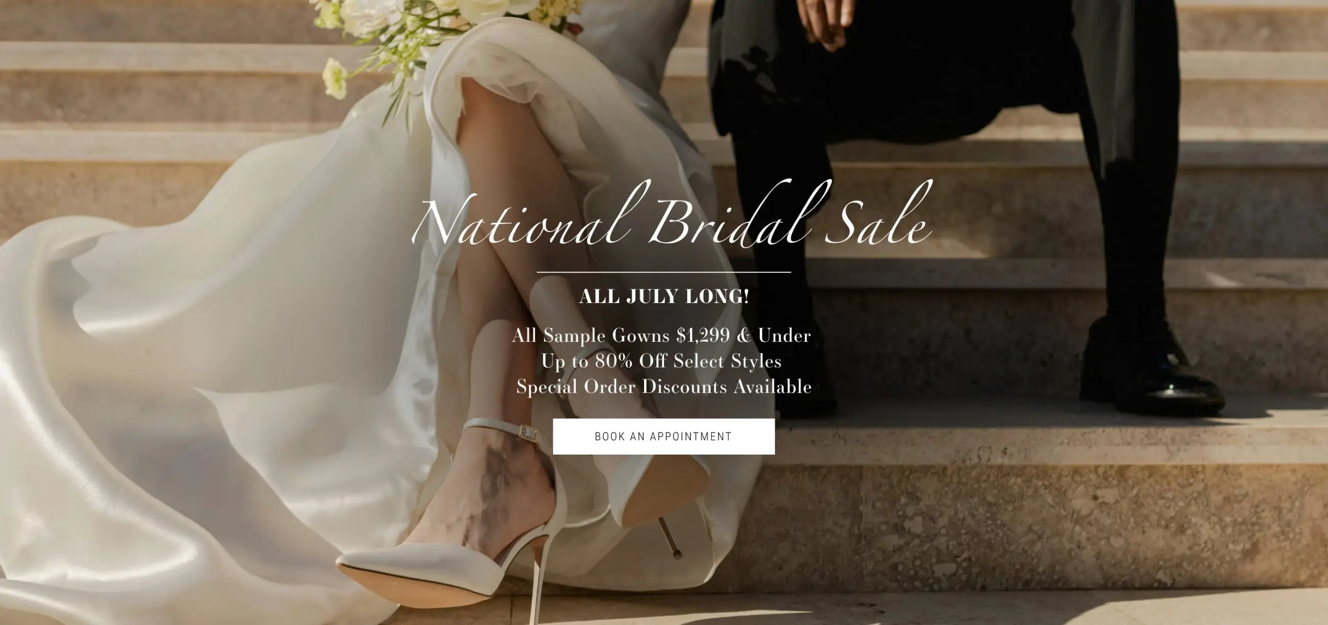 National Bridal Sale 2025 Banner for Desktop