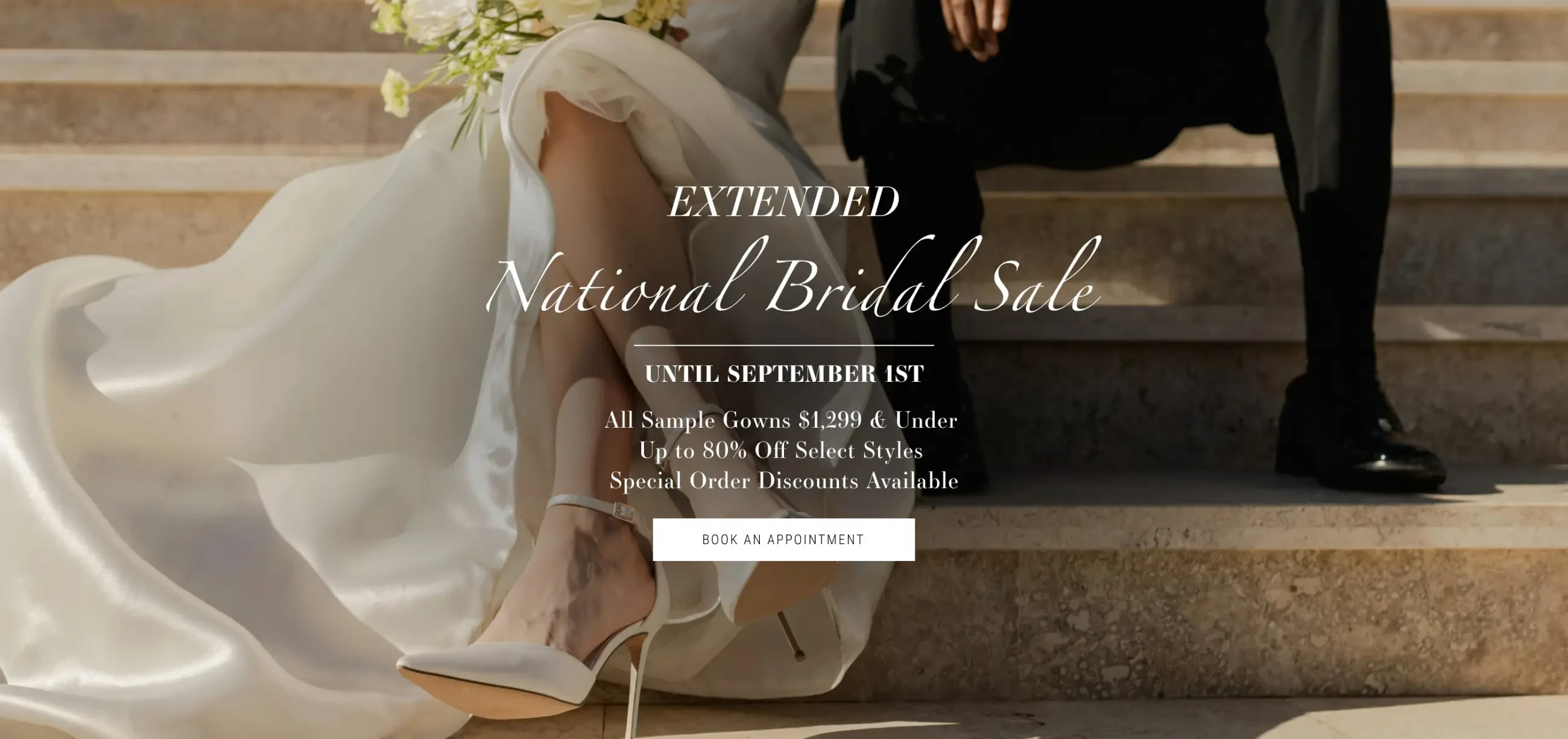 National Bridal Sale 2025 Banner for Desktop