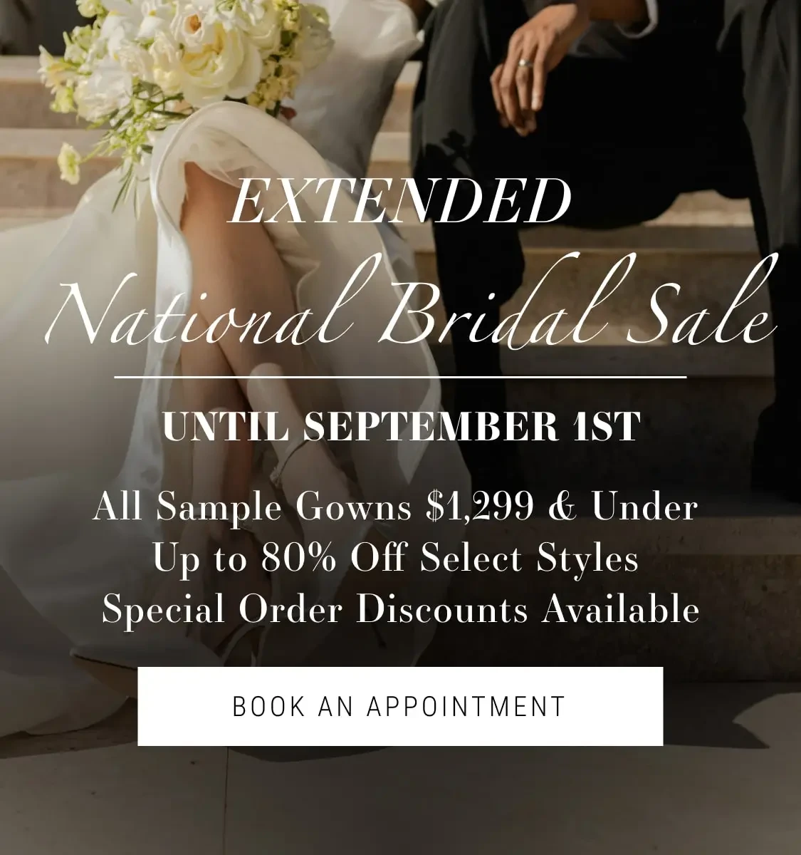 National Bridal Sale 2025 Banner for Mobile