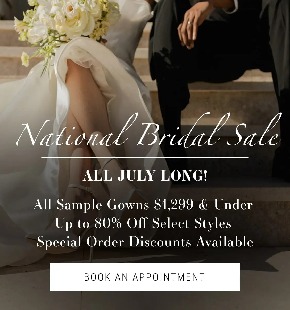 National Bridal Sale 2025 Banner for Mobile