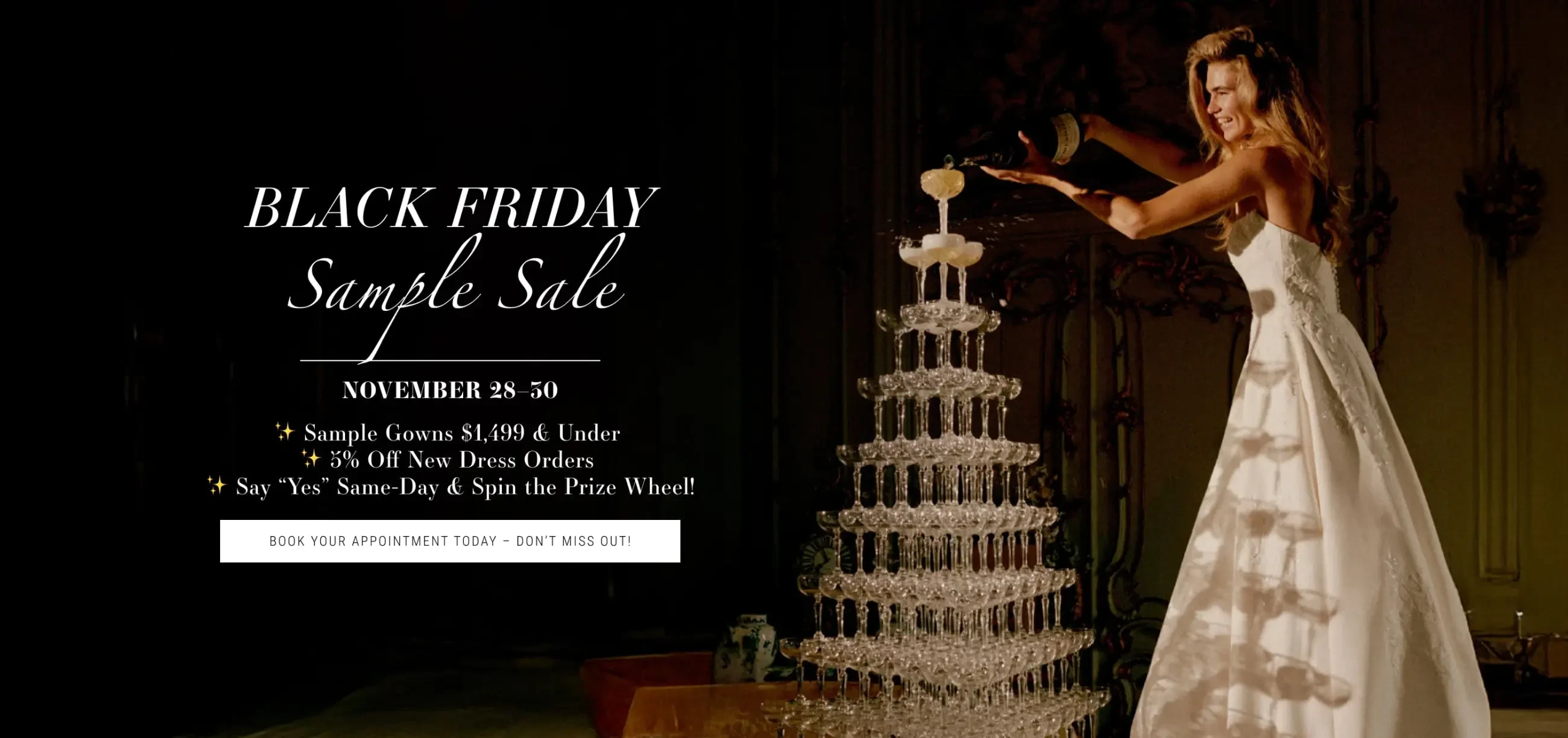 Black Friday Sample Sale Desktop Banner