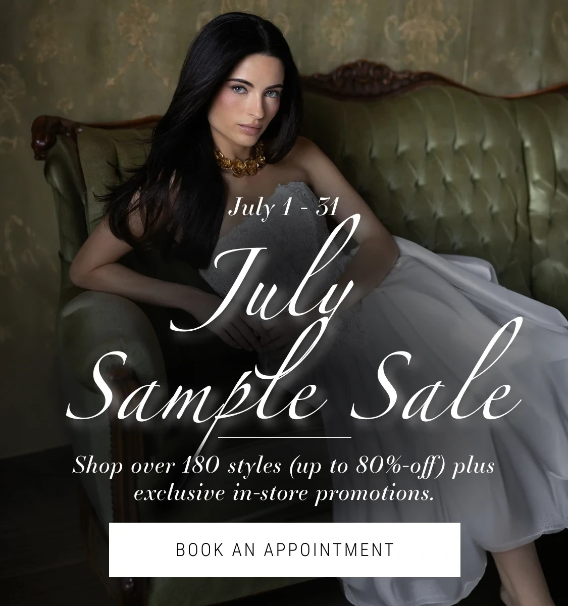 July Sample Sale banner